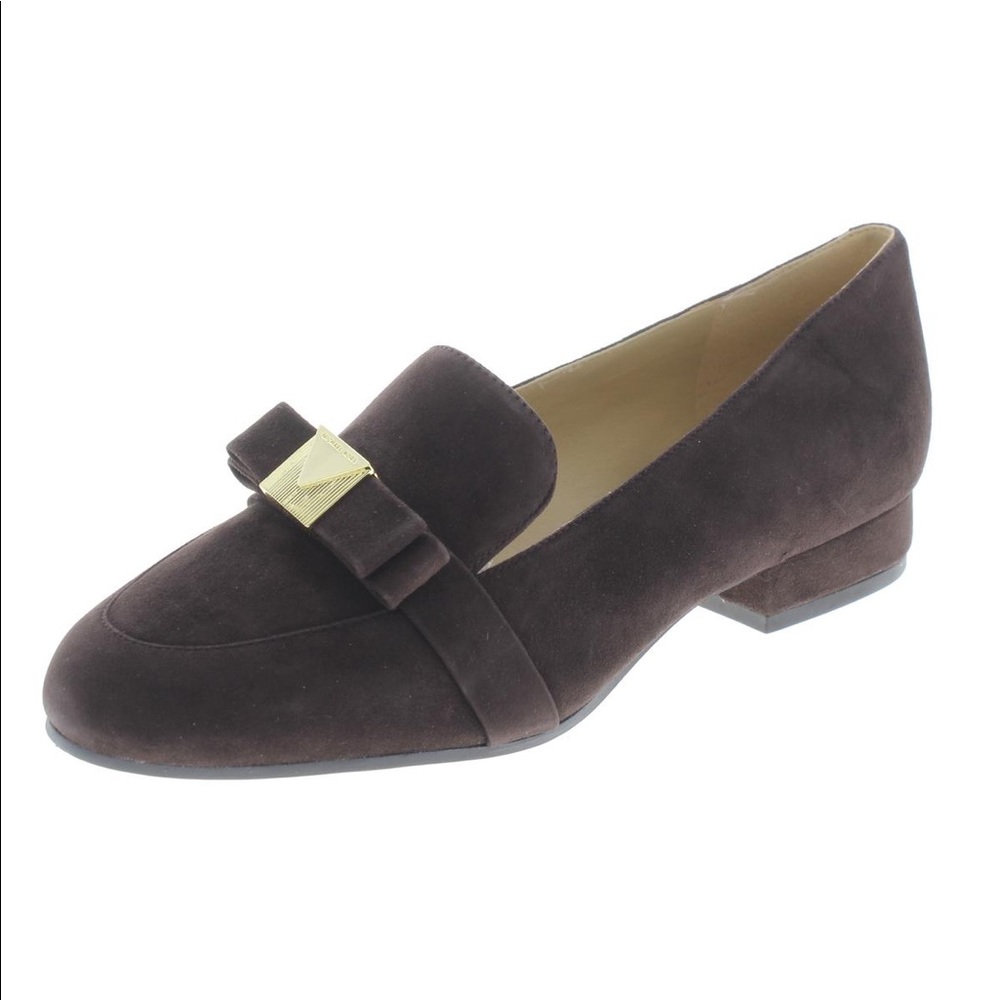 Michael Kors Womens Caroline Suede Padded Insole Loafers
